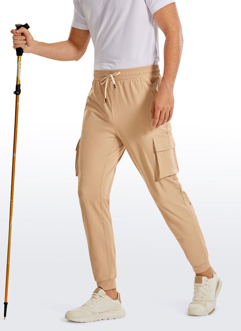 CRZ YOGA Men's Hiking Slim Fit Lightweight Cargo Joggers 30