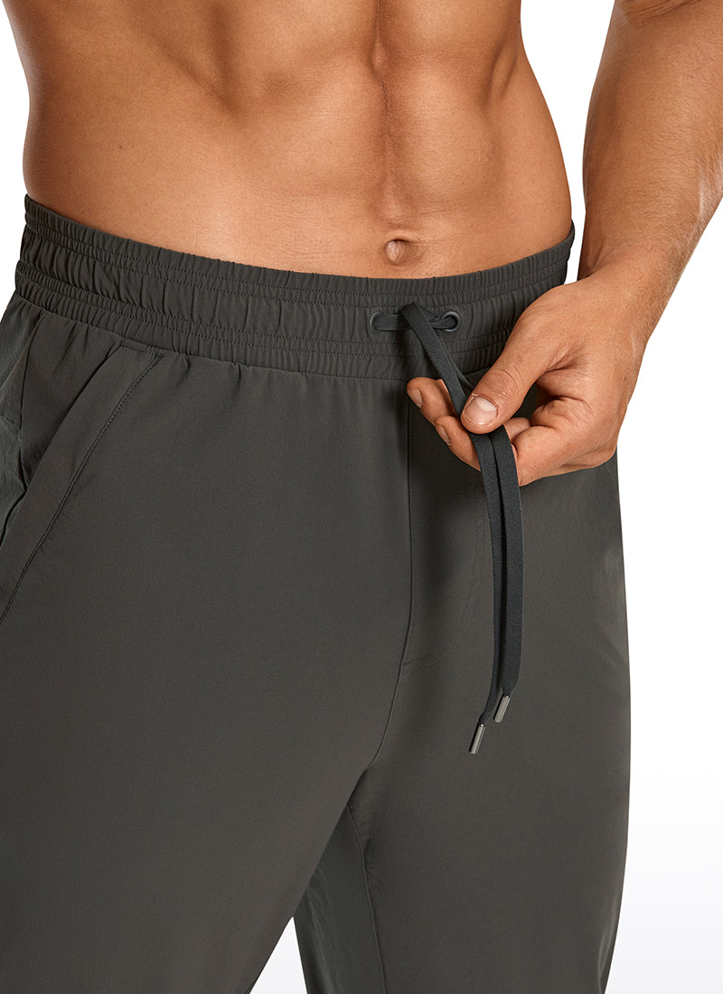 CRZ YOGA Men's Causul Relaxed Fit Lightweight Joggers Zip Pockets 29'' Arbor Olive