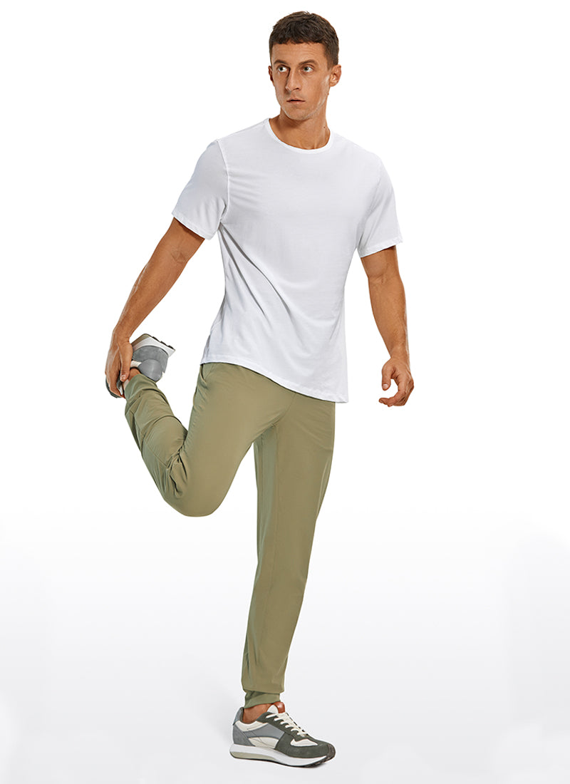 CRZ YOGA Men's Causul Relaxed Fit Lightweight Joggers Zip Pockets 29'' Gully