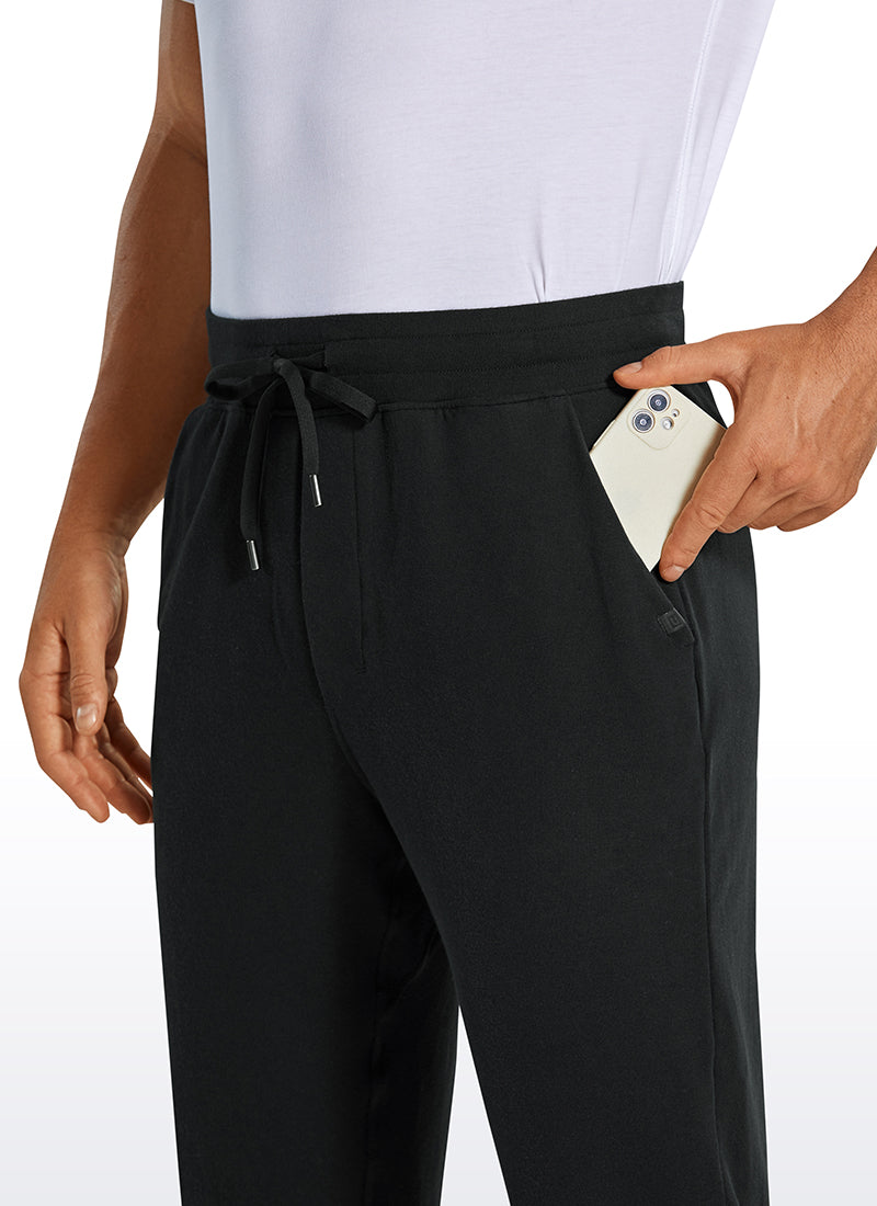 CRZ YOGA Men's Lounge Workout  Amenity Jogger Sweatpants Pockets 29'' Black