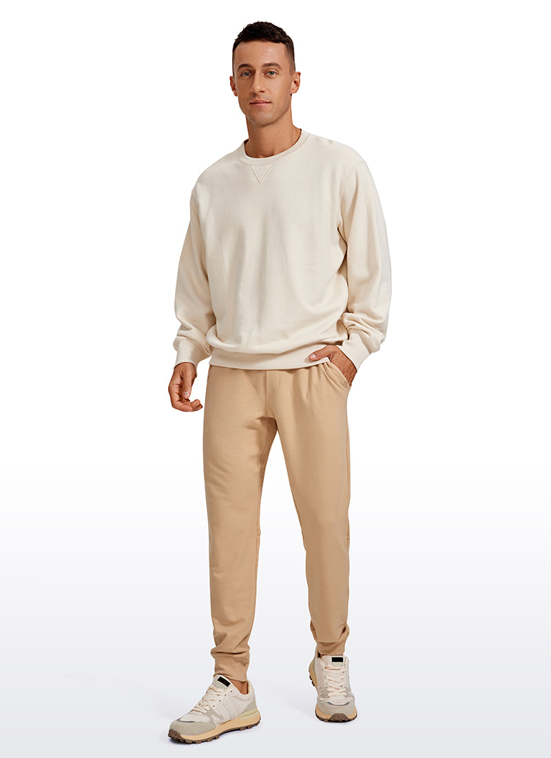 CRZ YOGA Men's Lounge Workout  Amenity Jogger Sweatpants Pockets 29'' Black