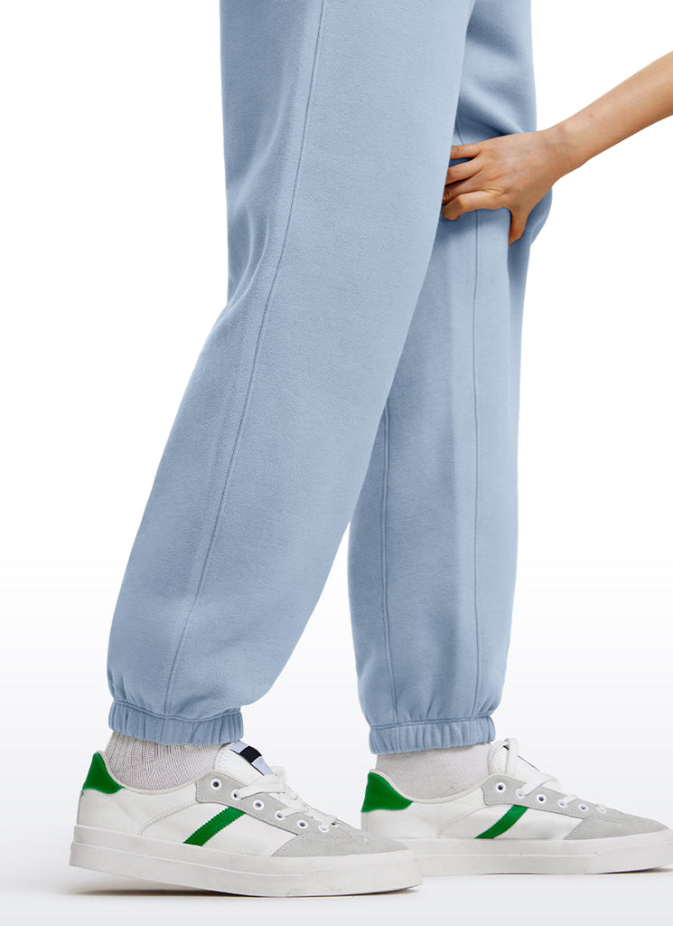 CRZ YOGA Men's Loosed Fit Cotton Fleece Sweatpants with Pockets 32'' Cambric Blue
