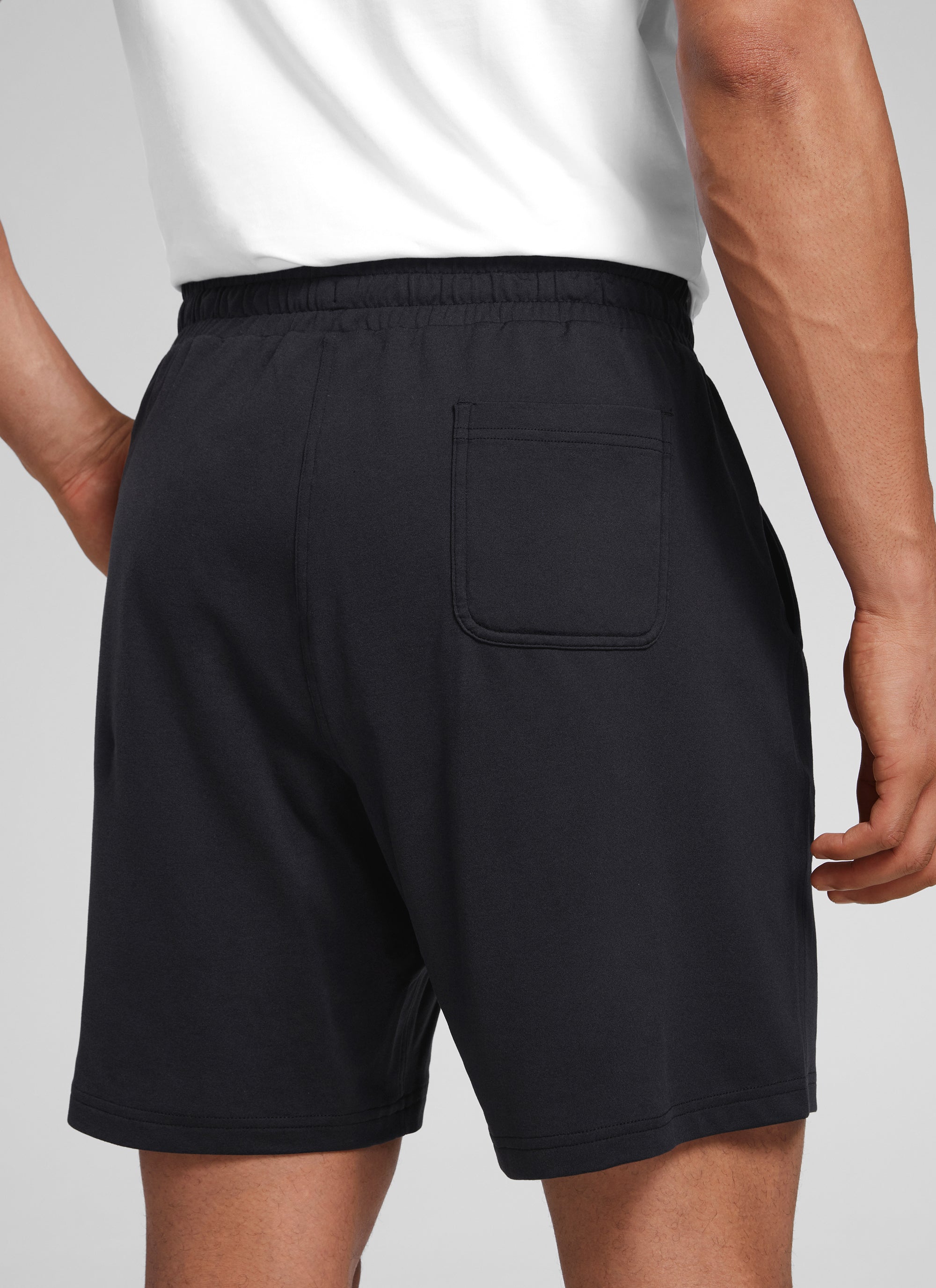 CRZ YOGA Men's Casual Lightweight Sweat Shorts with Pockets Black