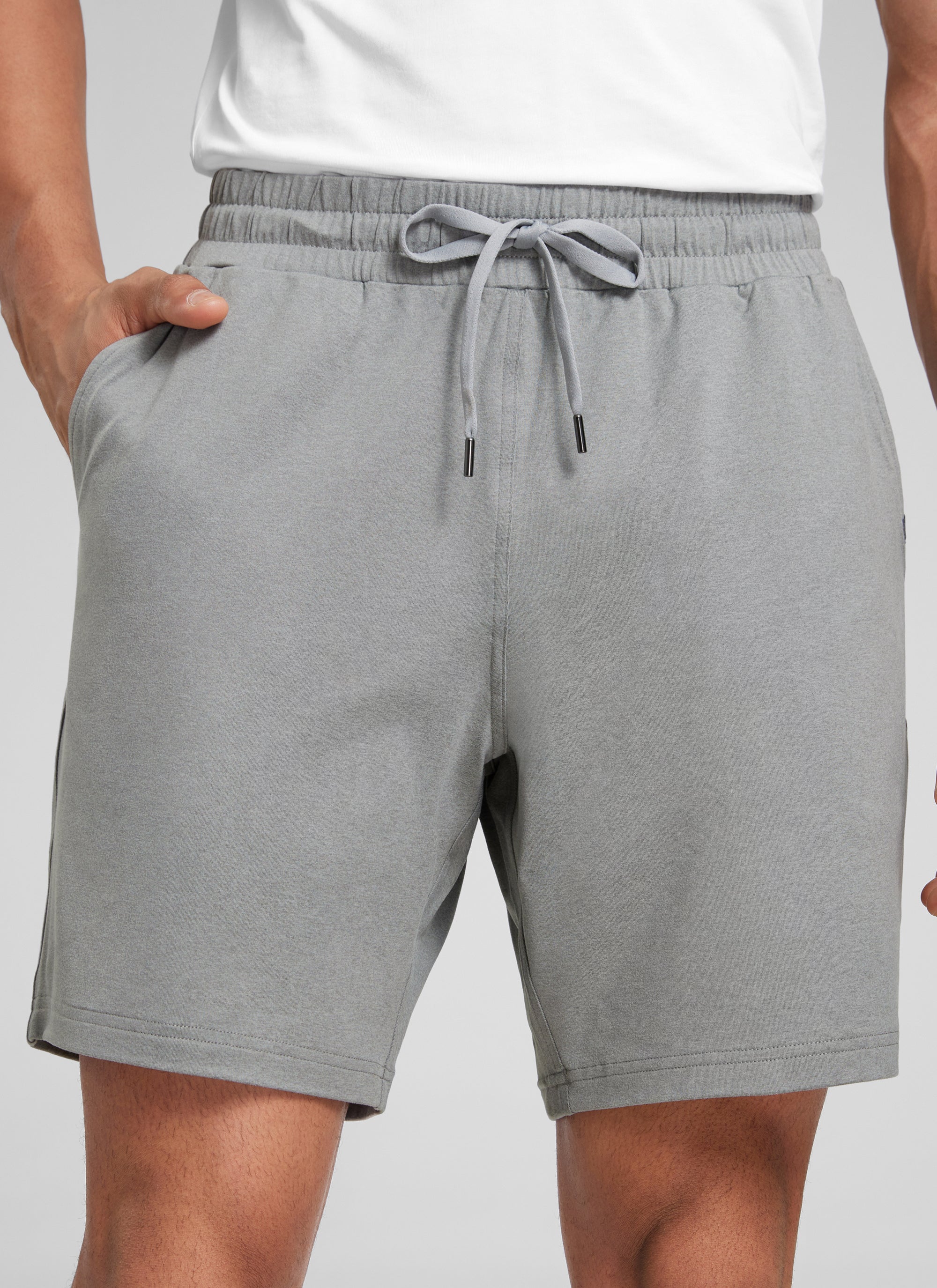 CRZ YOGA Men's Casual Lightweight Sweat Shorts with Pockets Sterling