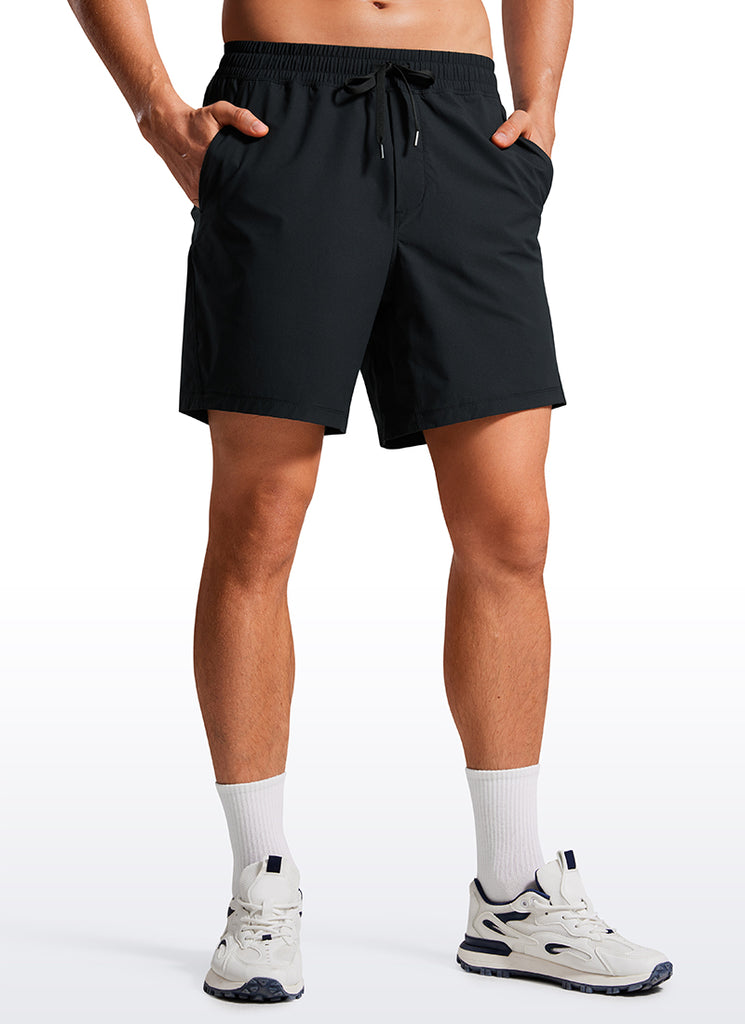 CRZ YOGA Men's Training Quick Dry Pocketed Linerless Shorts 7'' Belgian Blue