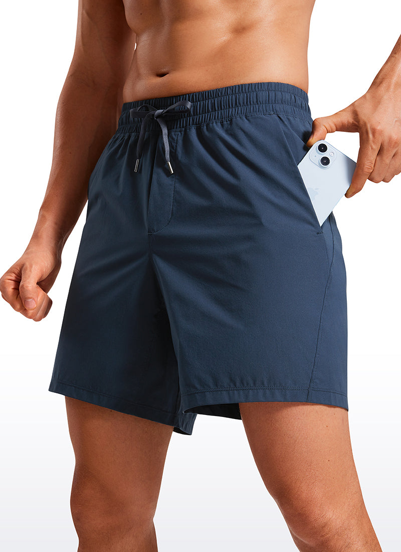 Lightweight Athletic Pocketed Shorts 7''- Linerless