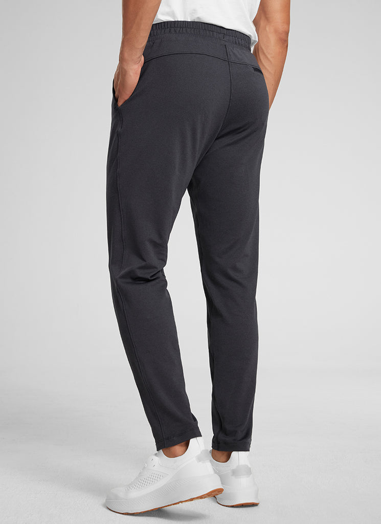 CRZ YOGA Mens' Open Bottom Lightweight Sweatpants 30" with Pockets Ink Gray