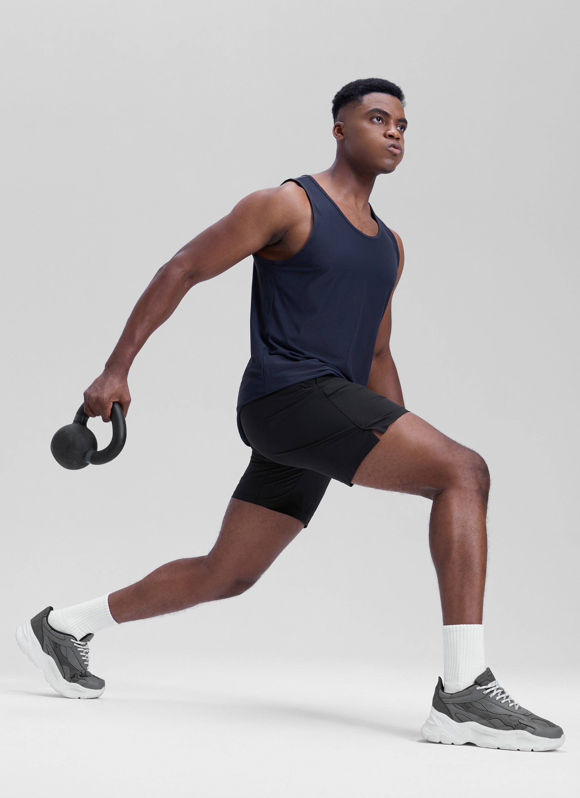 CRZ YOGA Men's Workout Classic FIt Quick Dry Pocket Shorts  7