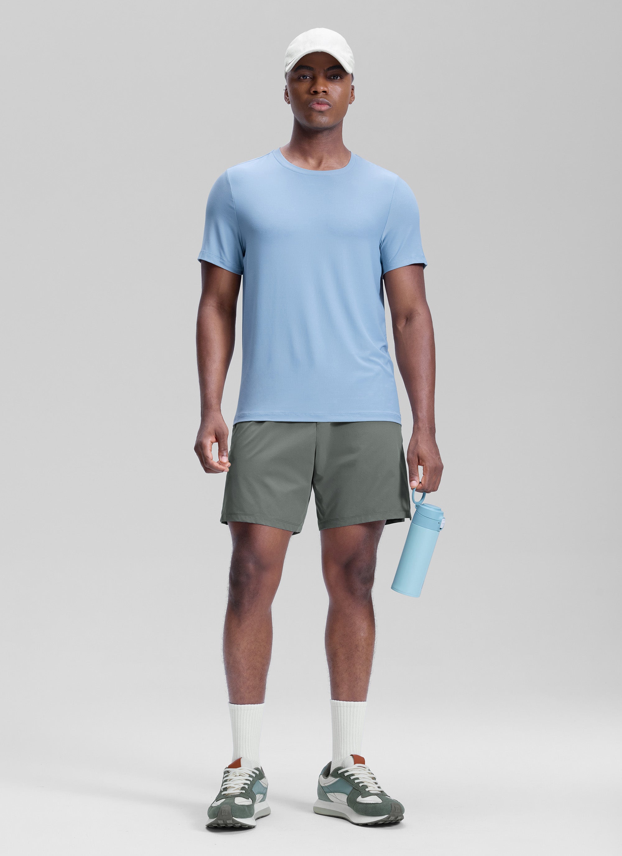 CRZ YOGA Men's Workout Classic FIt Quick Dry Pocket Shorts  7