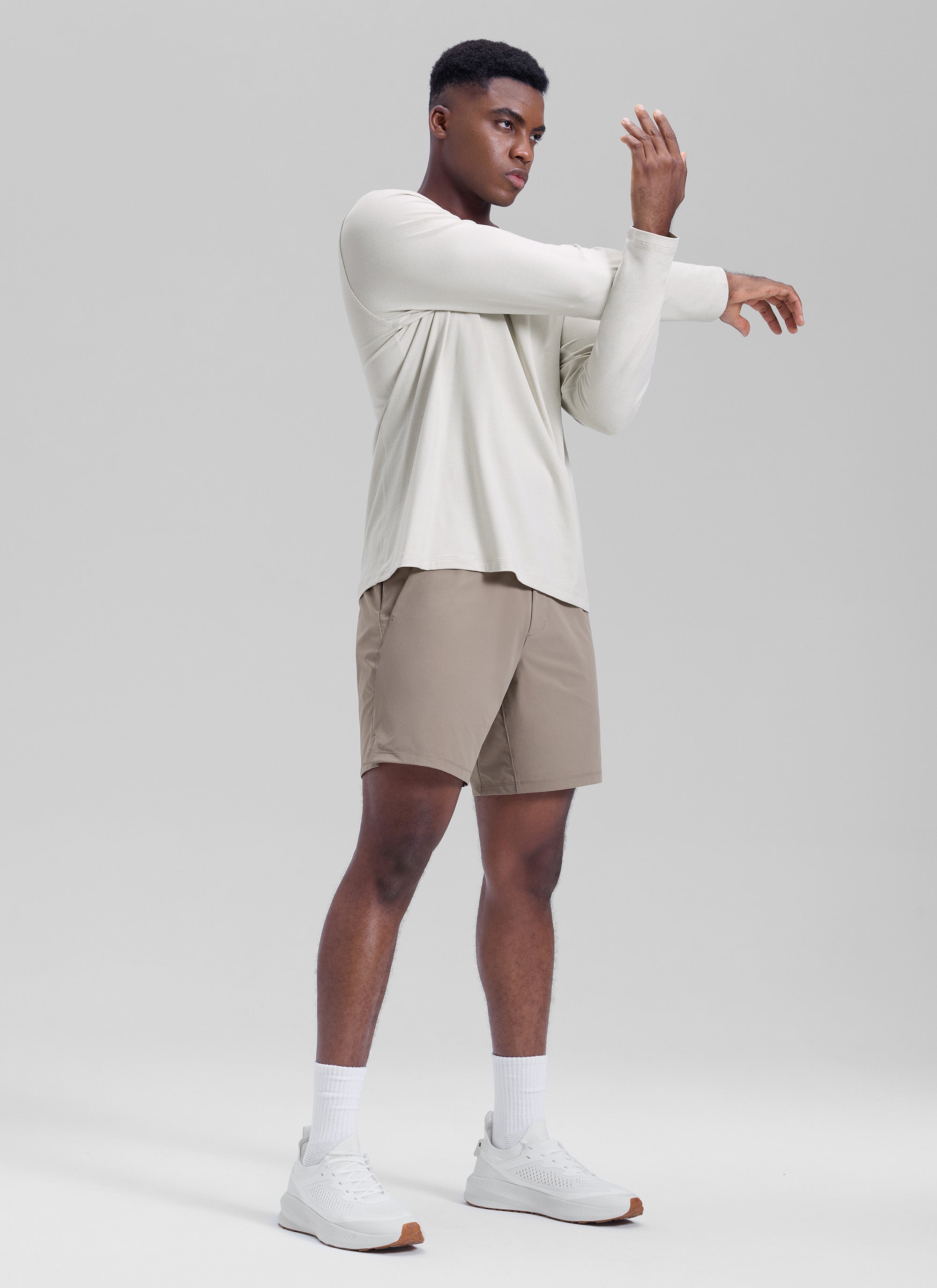 CRZ YOGA Men's Workout Classic FIt Quick Dry Pocket Shorts  7