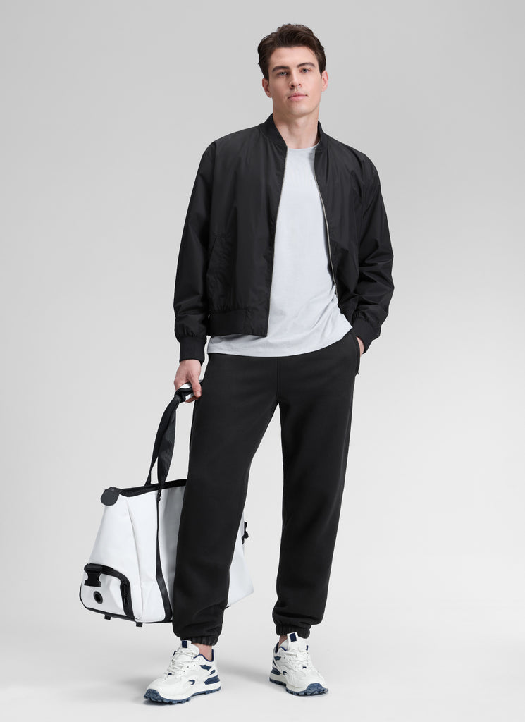 CRZ YOGA Mens Classic Fit Zipper Pockets Sweatpants 30" Black