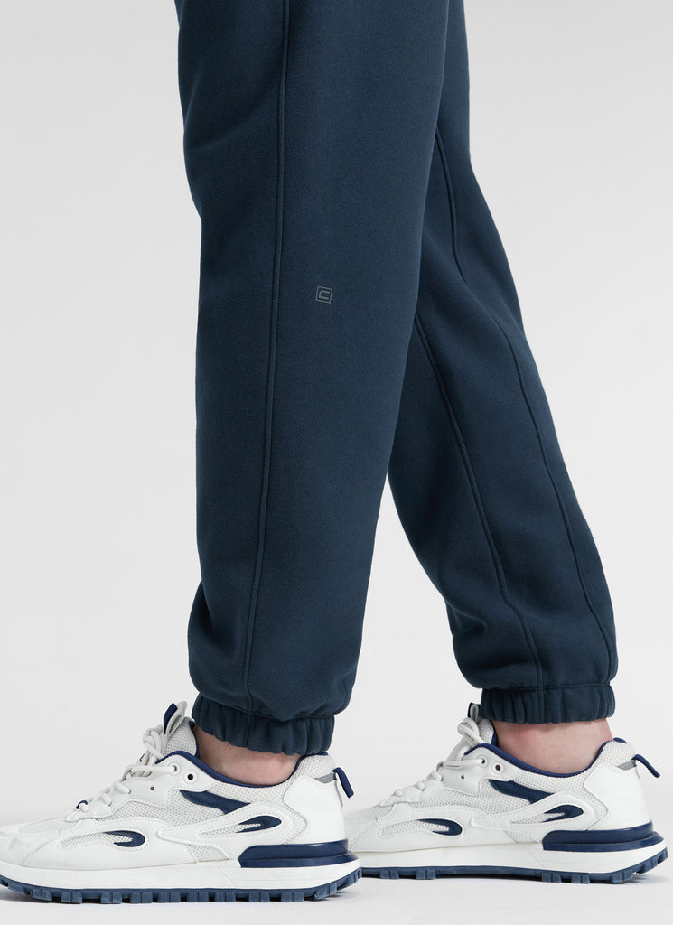 CRZ YOGA Mens Classic Fit Zipper Pockets Sweatpants 30" Ink Blue