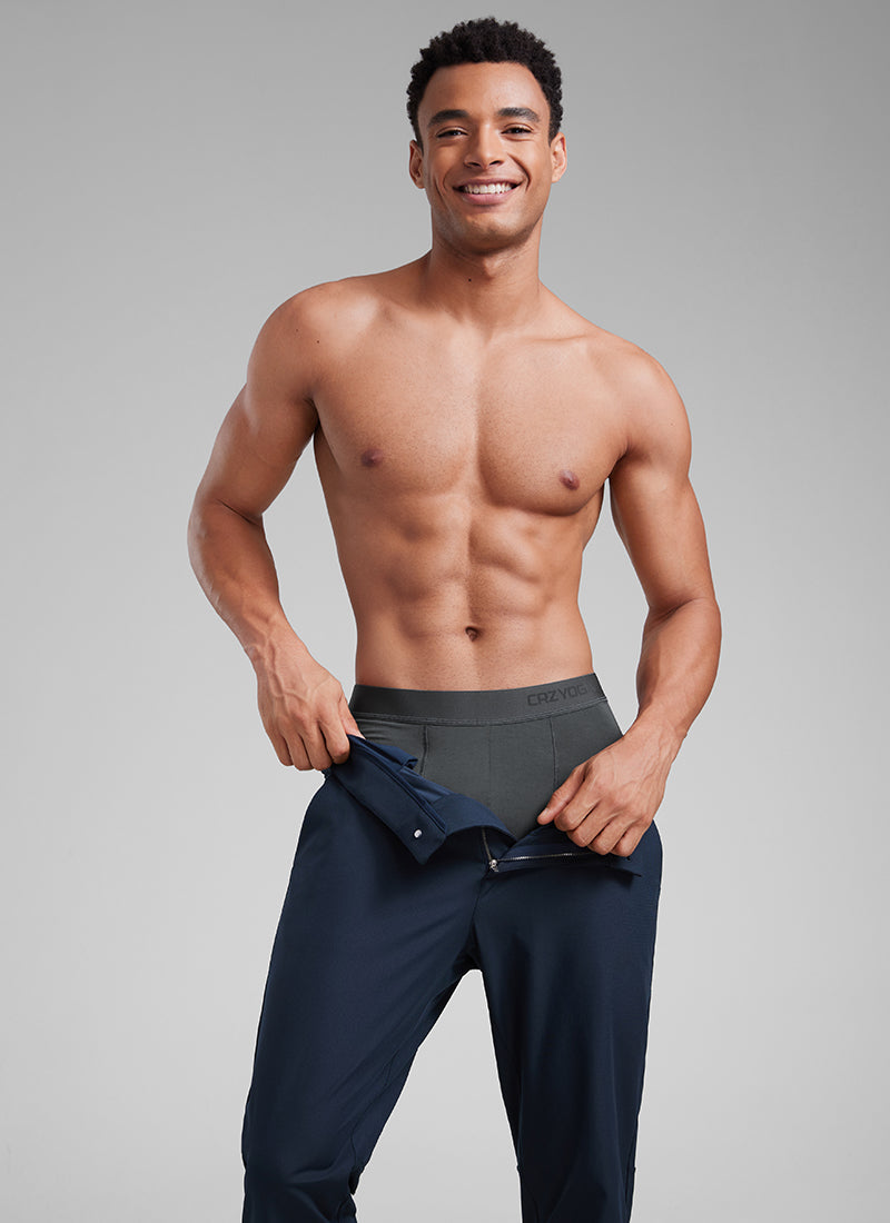 CRZ YOGA Men's Ultra-Soft Modal Double Lined 5