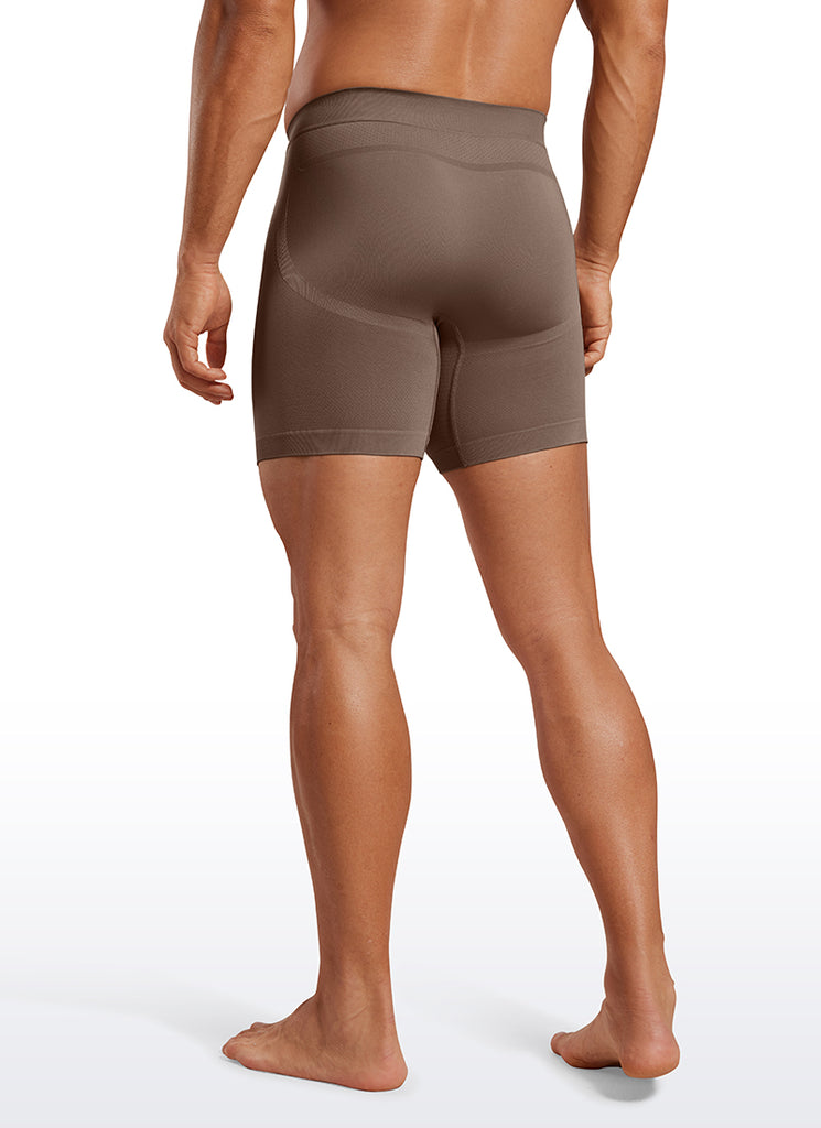 CRZ YOGA Men's Seamless Boxer Briefs Sports Underwear (3-Pack) Green Jade Electric Blue Khali Barley