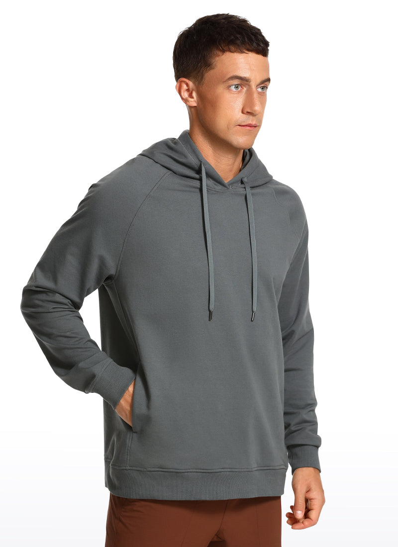 CRZ YOGA Men's Casual Outerwear Cotton Loose Fit Long Sleeve Hoodies Anthracite