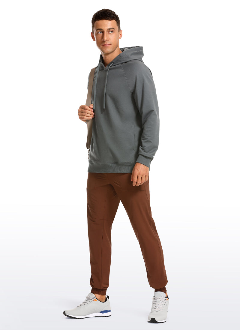 CRZ YOGA Men's Casual Outerwear Cotton Loose Fit Long Sleeve Hoodies Anthracite