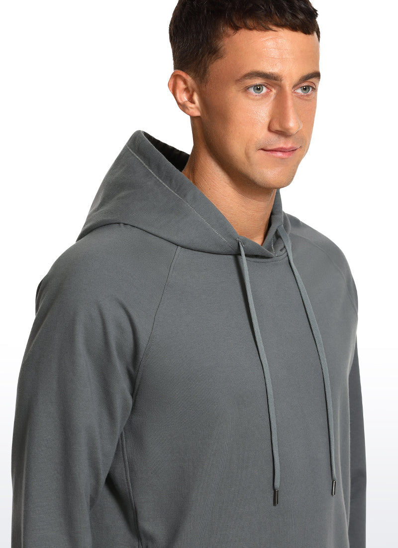 CRZ YOGA Men's Casual Outerwear Cotton Loose Fit Long Sleeve Hoodies Anthracite
