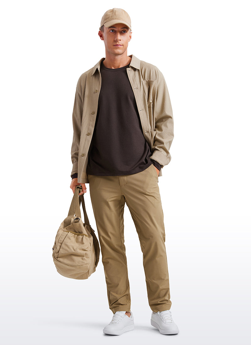 CRZ YOGA Men's Casual Classic Fit Crewneck Sweatshirts Long Sleeves Navy