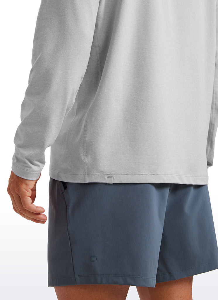 CRZ YOGA Men's Casual Classic Fit Crewneck Sweatshirts Long Sleeves Hot Fudge Brown