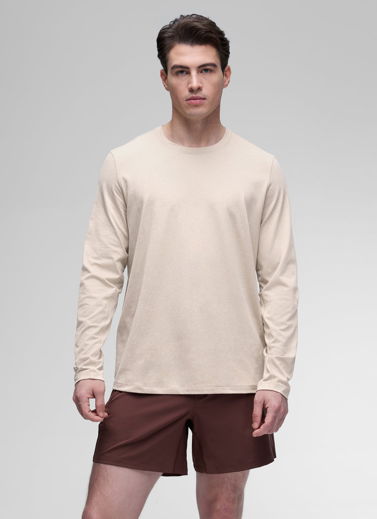 CRZ YOGA Men's Casual Classic Fit Crewneck Sweatshirts Long Sleeves Ink Gray