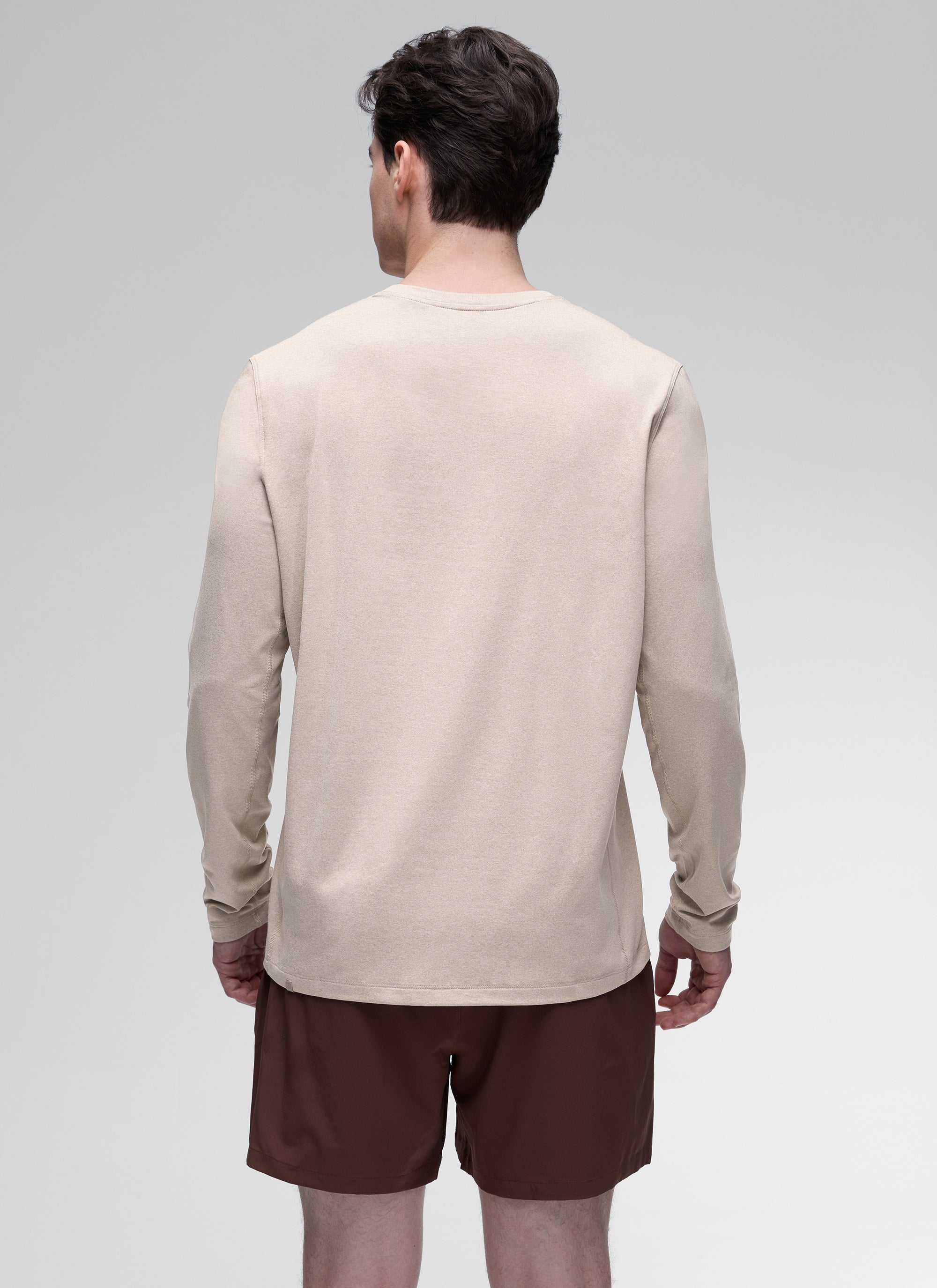 CRZ YOGA Men's Casual Classic Fit Crewneck Sweatshirts Long Sleeves Grey Sage