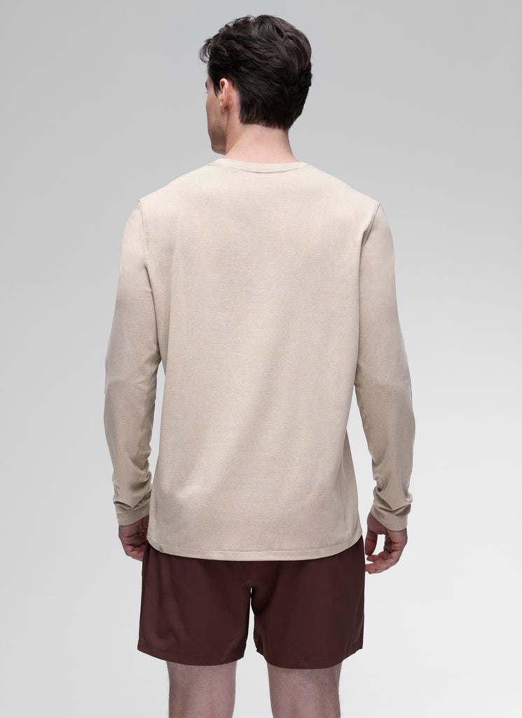 CRZ YOGA Men's Casual Classic Fit Crewneck Sweatshirts Long Sleeves Grey Sage