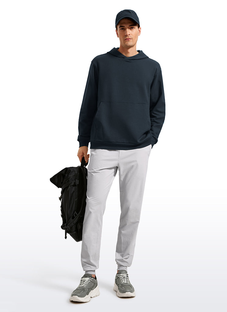 CRZ YOGA Mens Fleece Hoodies Pullover Workout Sweatshirts with Pocket True Navy