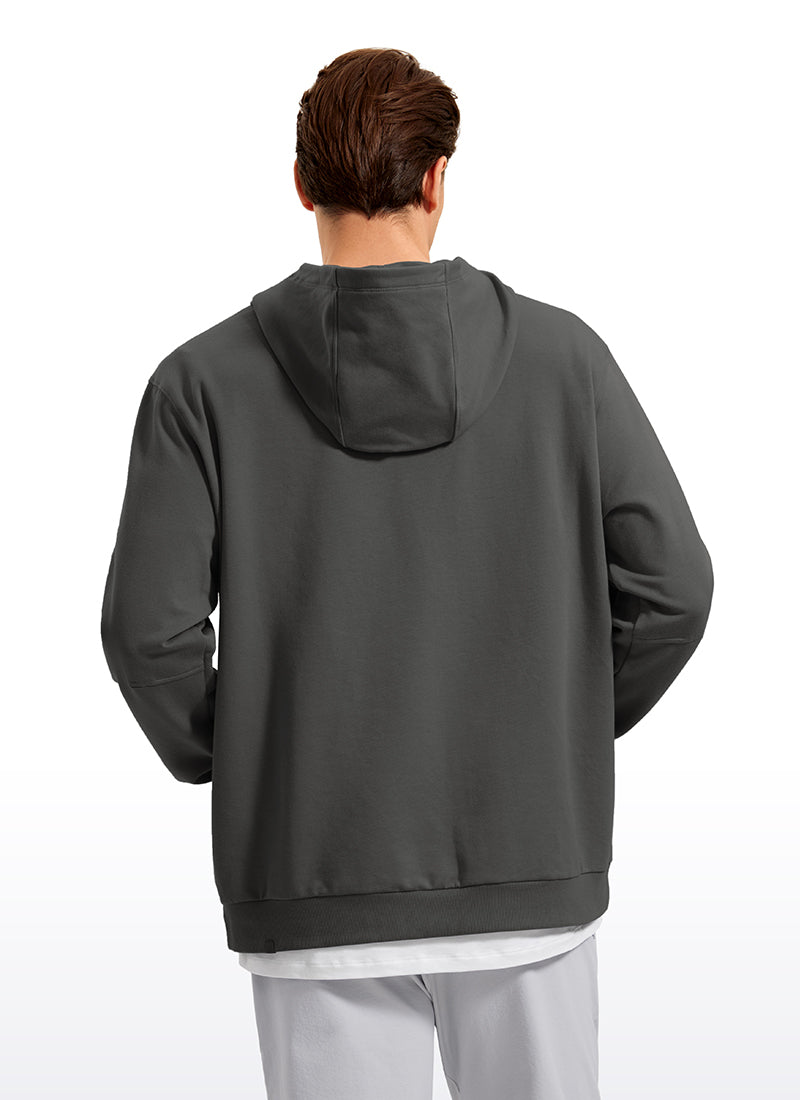 CRZ YOGA Mens Fleece Hoodies Pullover Workout Sweatshirts with Pocket Anthracite