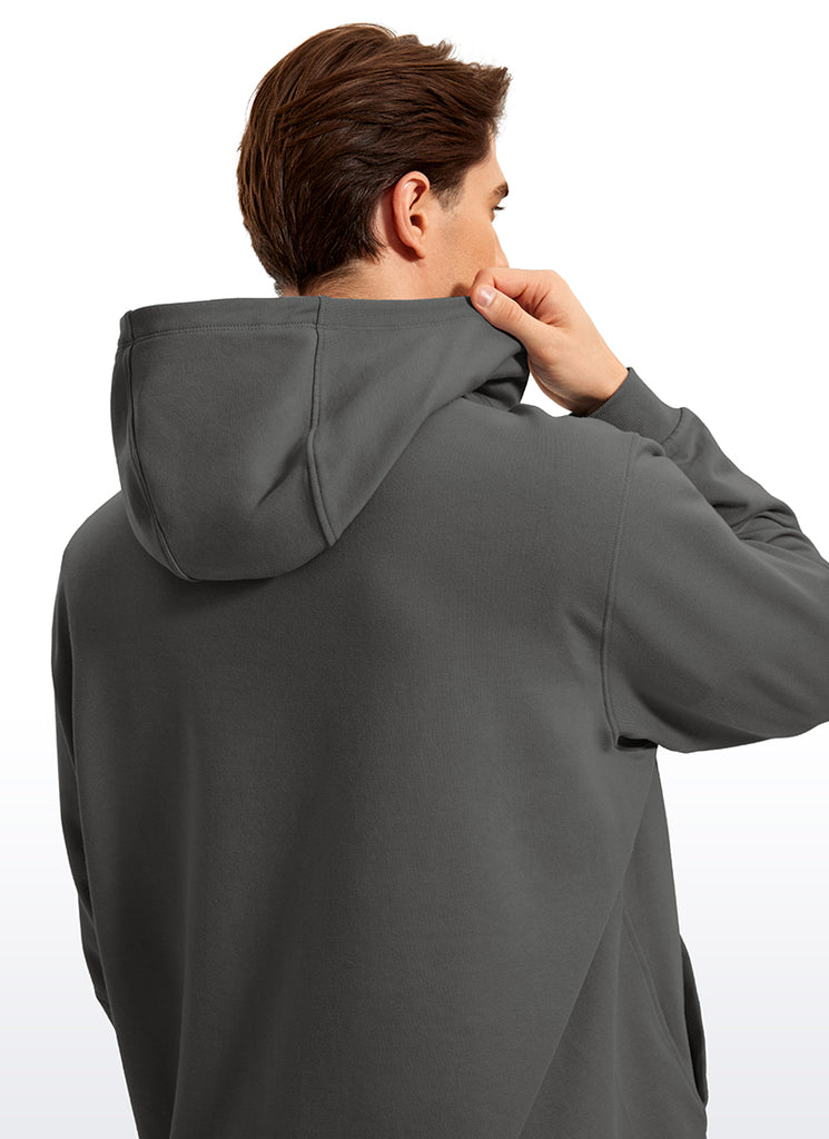 CRZ YOGA Mens Fleece Hoodies Pullover Workout Sweatshirts with Pocket Anthracite