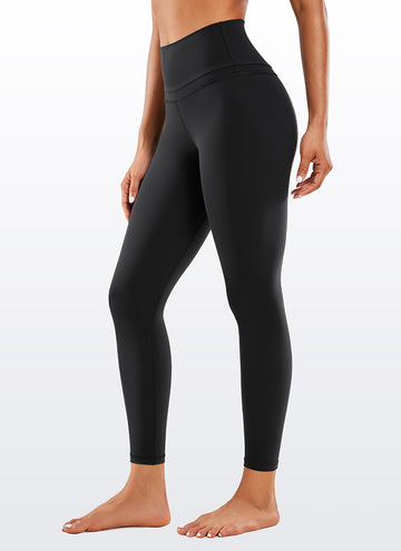 CRZ YOGA Women's Yoga Train High Rise Nakedfeel Leggings 25" 7/8 Pants Black