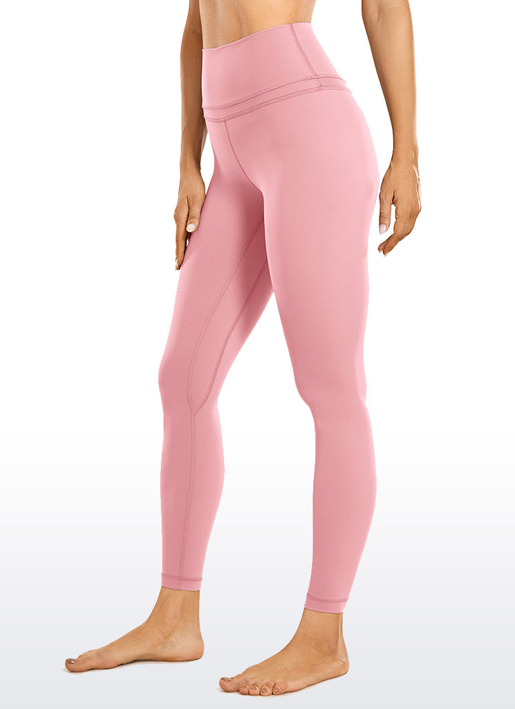 CRZ YOGA Women's Yoga Train High Rise Nakedfeel Leggings 25" 7/8 Pants The heartbeat powder
