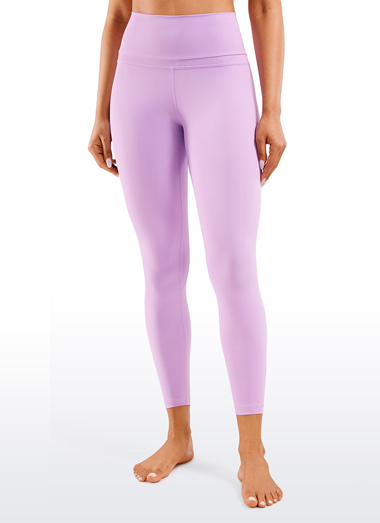 CRZ YOGA Women's Yoga Train High Rise Nakedfeel Leggings 25" 7/8 Pants Curtain Violet Ash