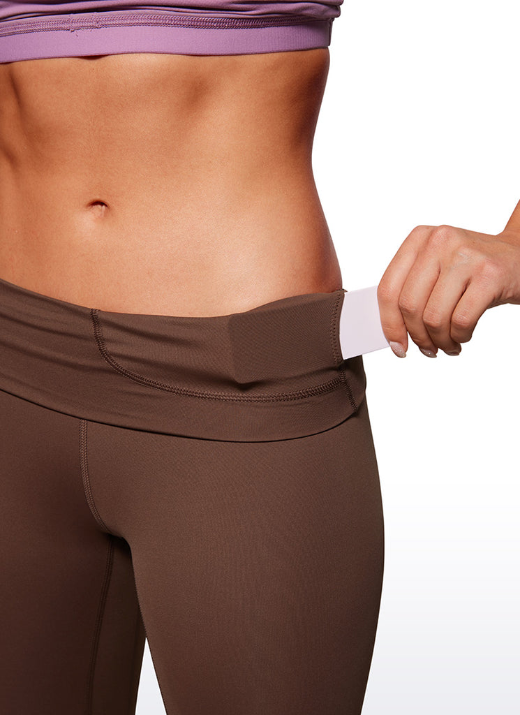 CRZ YOGA Women's Yoga Train High Rise Nakedfeel Leggings 25" 7/8 Pants Coffee Brown