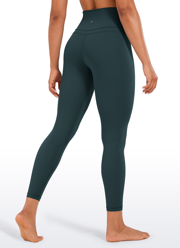 CRZ YOGA Women's Yoga Train High Rise Nakedfeel Leggings 25" 7/8 Pants Forest Dark Green