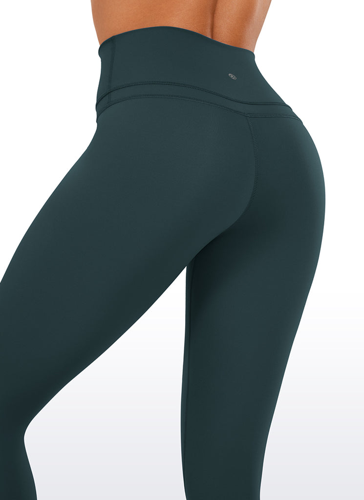 CRZ YOGA Women's Yoga Train High Rise Nakedfeel Leggings 25" 7/8 Pants Forest Dark Green
