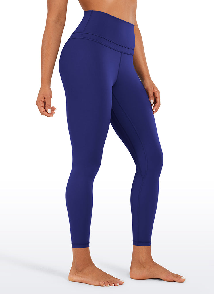 CRZ YOGA Women's Yoga Train High Rise Nakedfeel Leggings 25" 7/8 Pants Larkspur Blue