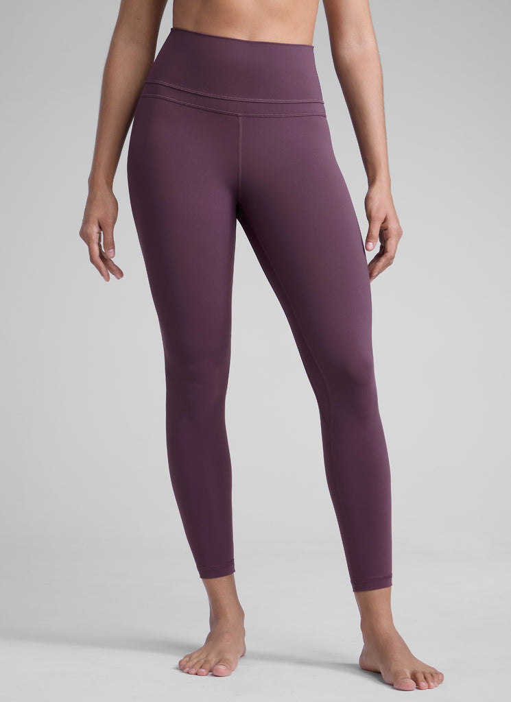 CRZ YOGA Women's Yoga Train High Rise Nakedfeel Leggings 25" 7/8 Pants Grape Thistle Purple