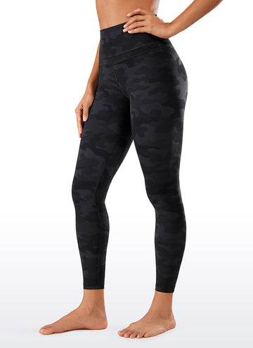CRZ YOGA Women's Yoga Train High Rise Nakedfeel Leggings 25" 7/8 Pants Dark grey camouflage