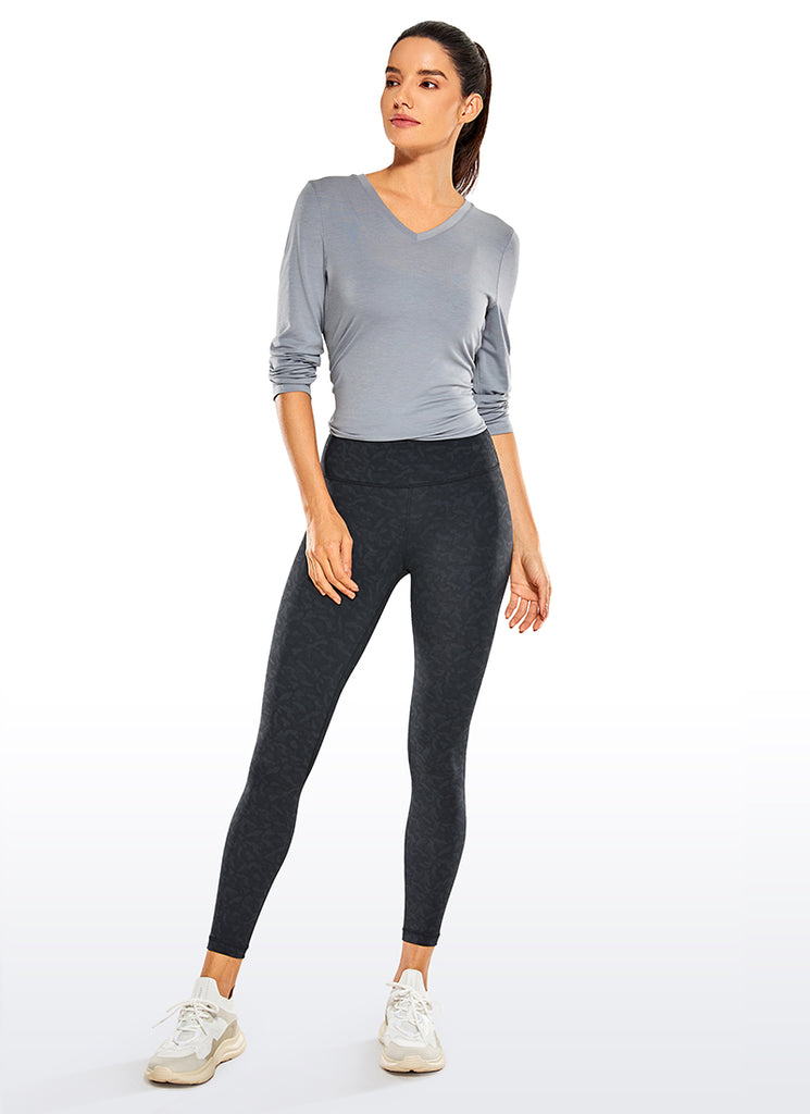 CRZ YOGA Women's Yoga Train High Rise Nakedfeel Leggings 25'' Matt Purple