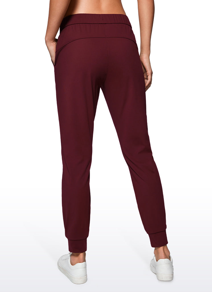 CRZ YOGA Women's Travel Slim Fit Stretch Drawstring Jogger 27'' Lunar Rock