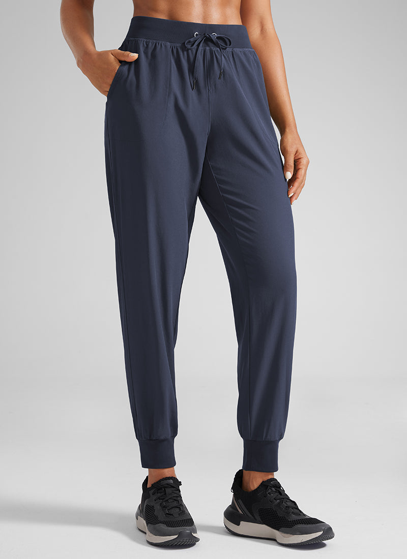 CRZ YOGA Women's Train Loose Fit Feathery-Fit Drawstring Jogger 28'' Black