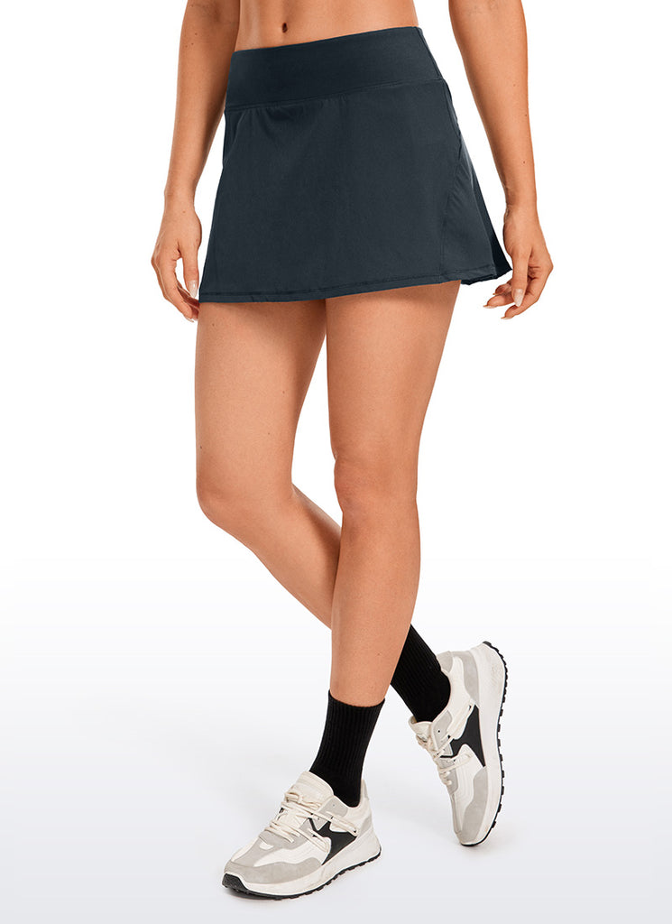 CRZ YOGA Women's Tennis Skrit Feathery-Fit Pleated Tennis Skirt 13'' Arctic Plum