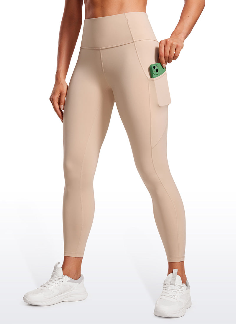 CRZ YOGA Women's Yoga Train High Rise Nakedfeel Pocket Leggings 25'' Viva Magenta