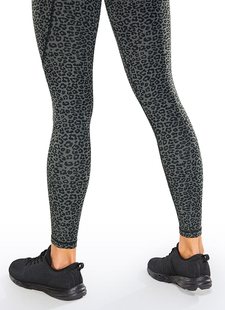 CRZ YOGA Women's Yoga Train High Rise Nakedfeel Pocket Leggings 25'' Leopard Printed 1