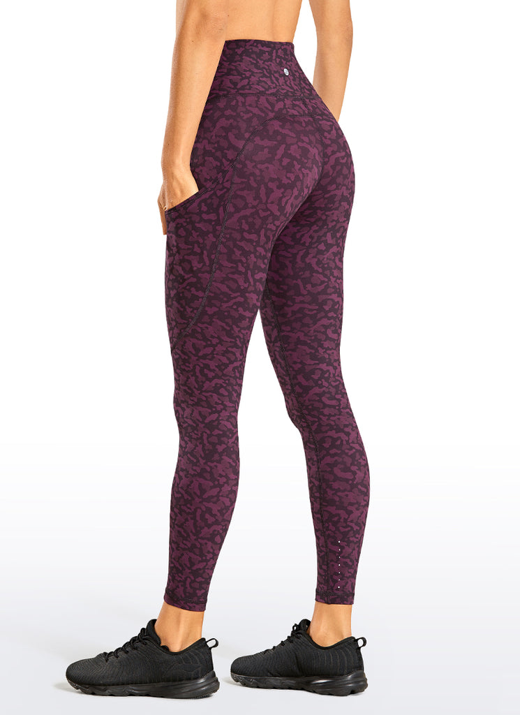 CRZ YOGA Women's Yoga Train High Rise Nakedfeel Pocket Leggings 25'' Leopard print 6
