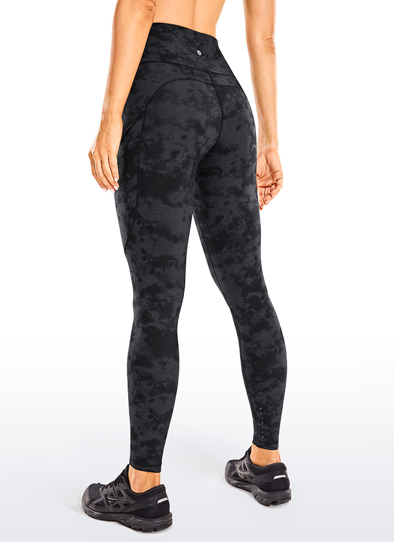 CRZ YOGA Women's Yoga Train High Rise Nakedfeel Pocket Leggings 25'' Purple Taupe