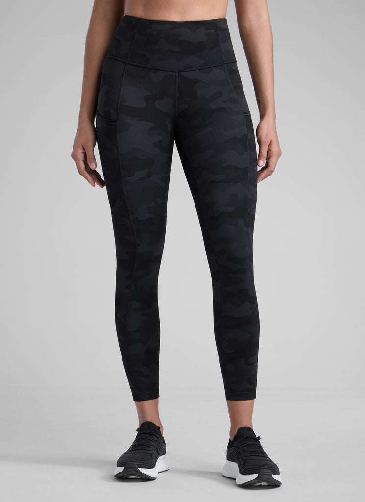 CRZ YOGA Women's Yoga Train High Rise Nakedfeel Pocket Leggings 25'' True Navy