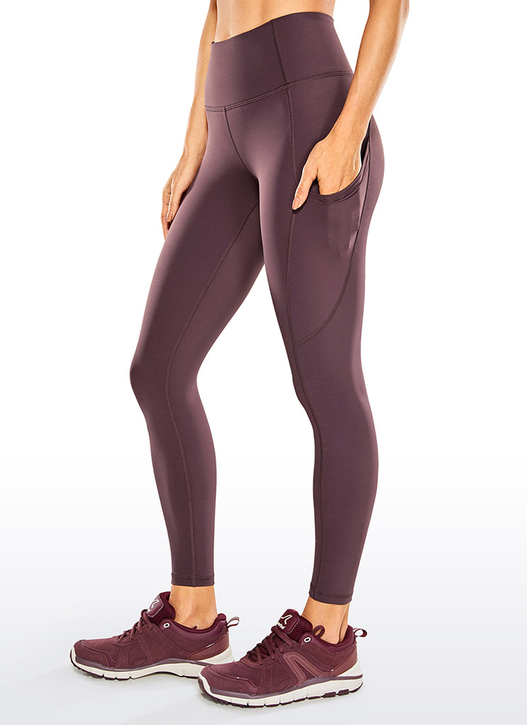 CRZ YOGA Women's Yoga Train High Rise Nakedfeel Pocket Leggings 25'' Arctic Plum