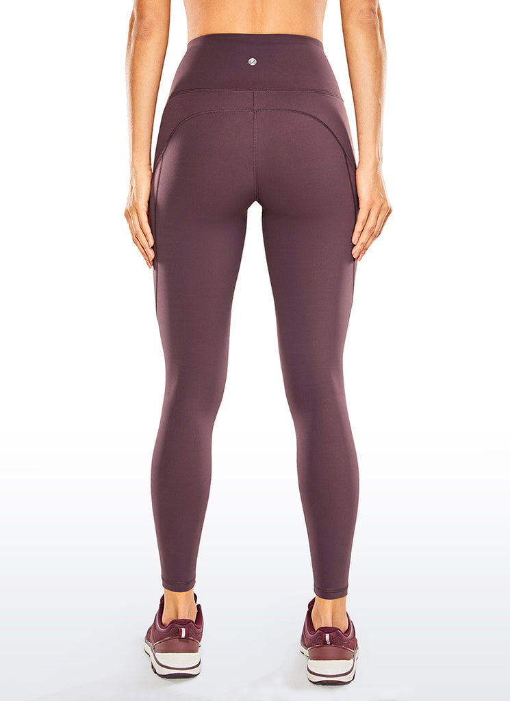 CRZ YOGA Women's Yoga Train High Rise Nakedfeel Pocket Leggings 25'' Arctic Plum