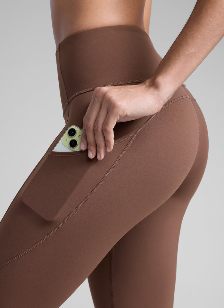 CRZ YOGA Women's Yoga Train High Rise Nakedfeel Pocket Leggings 25'' Ink Gray